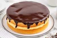 Chocolate Glazed Custard Delight