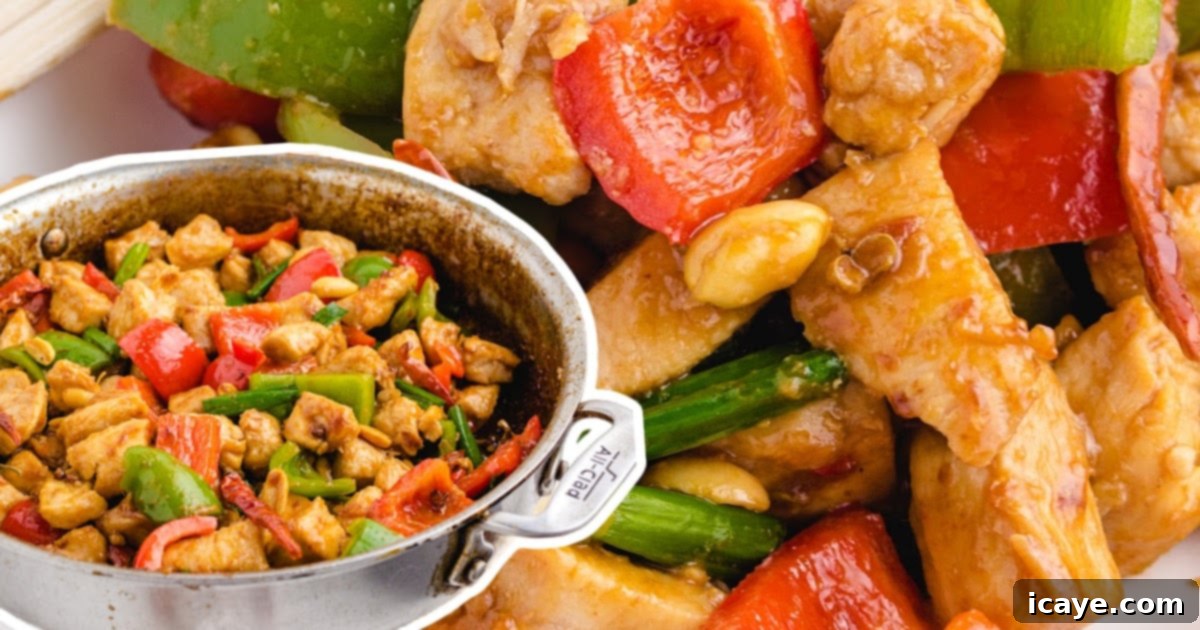 Sichuan Chili Peanut Chicken 12 Kung Pao Chicken in a skillet