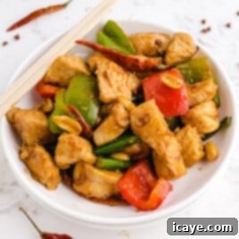 Sichuan Chili Peanut Chicken 13 Kung Pao Chicken in a bowl