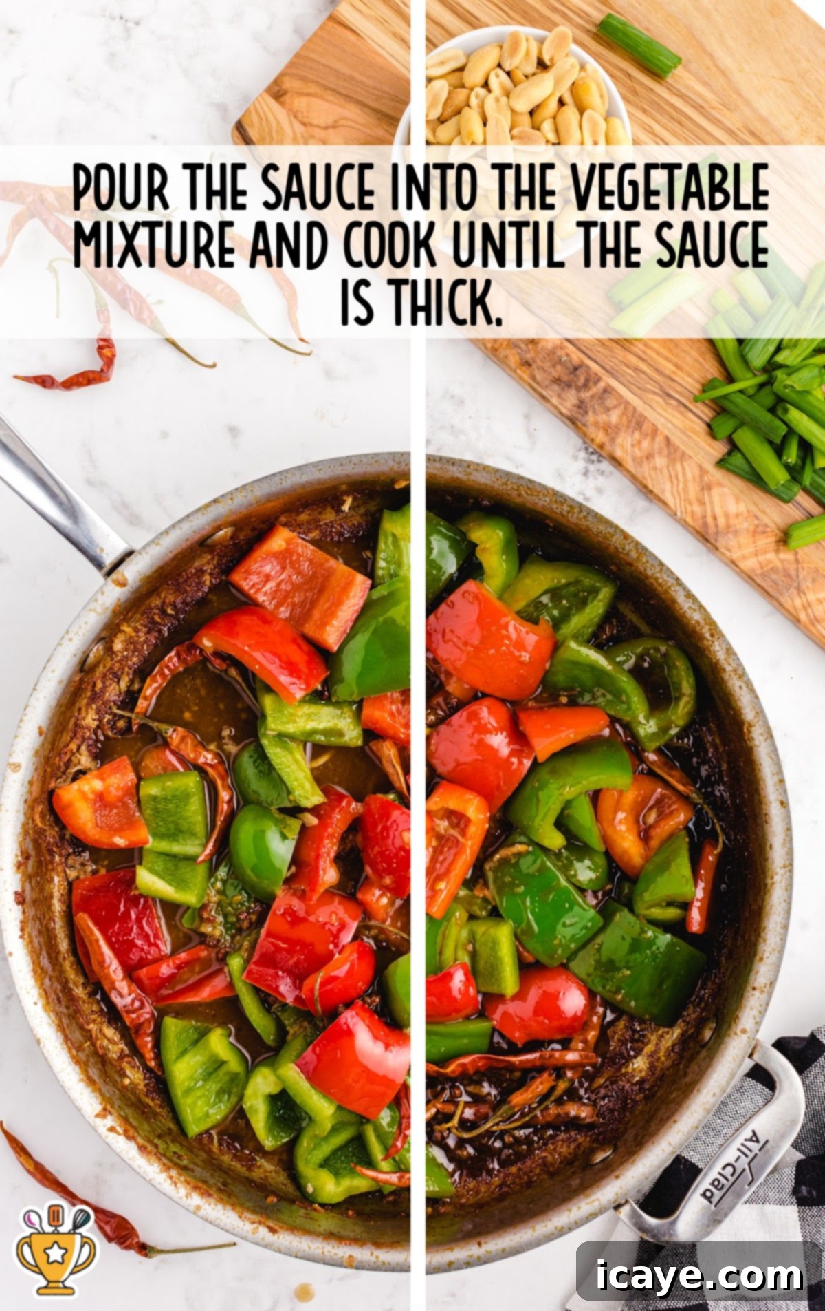 Sichuan Chili Peanut Chicken 7 Kung Pao Chicken in a pan