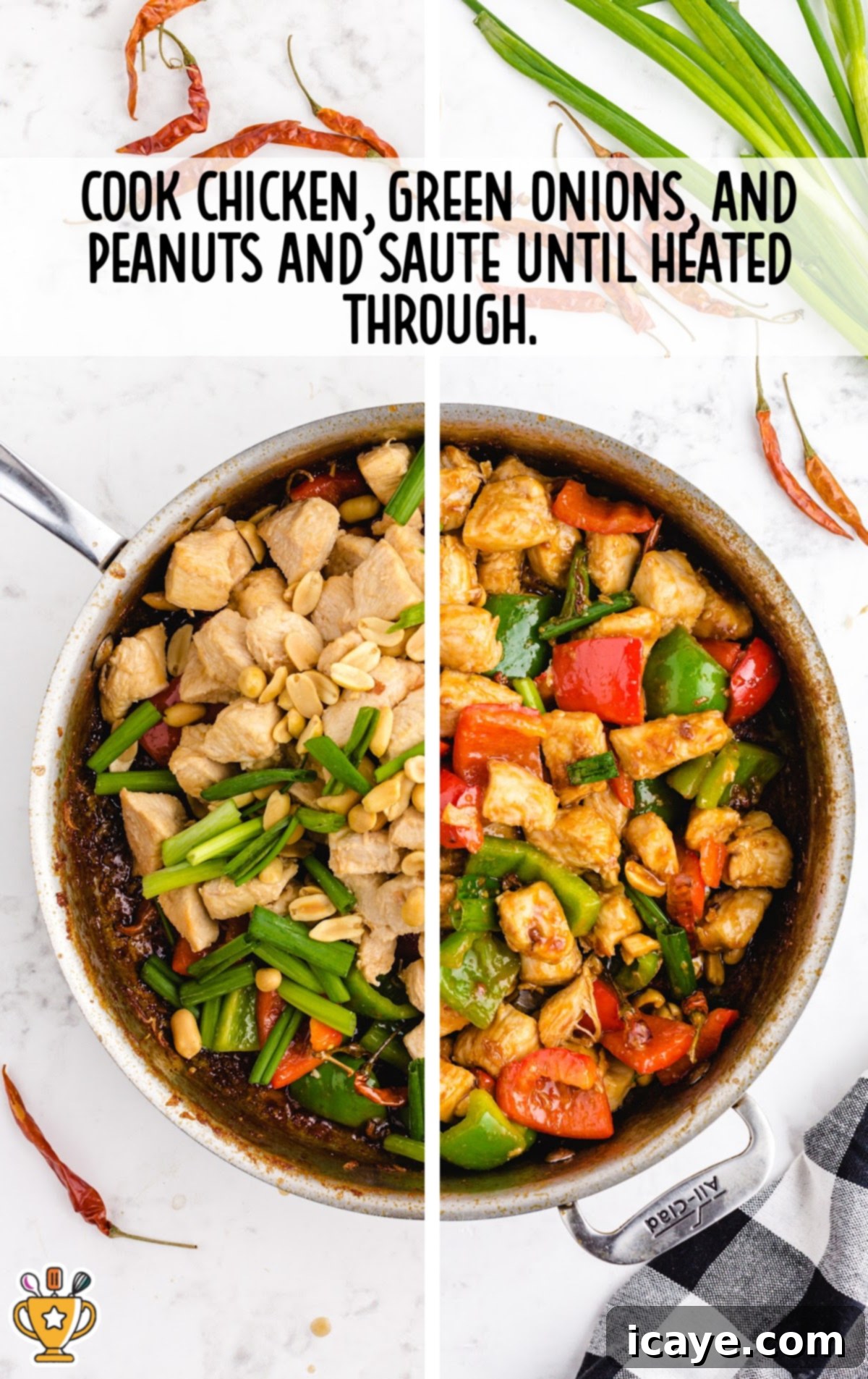 Sichuan Chili Peanut Chicken 8 Kung Pao Chicken in a pan