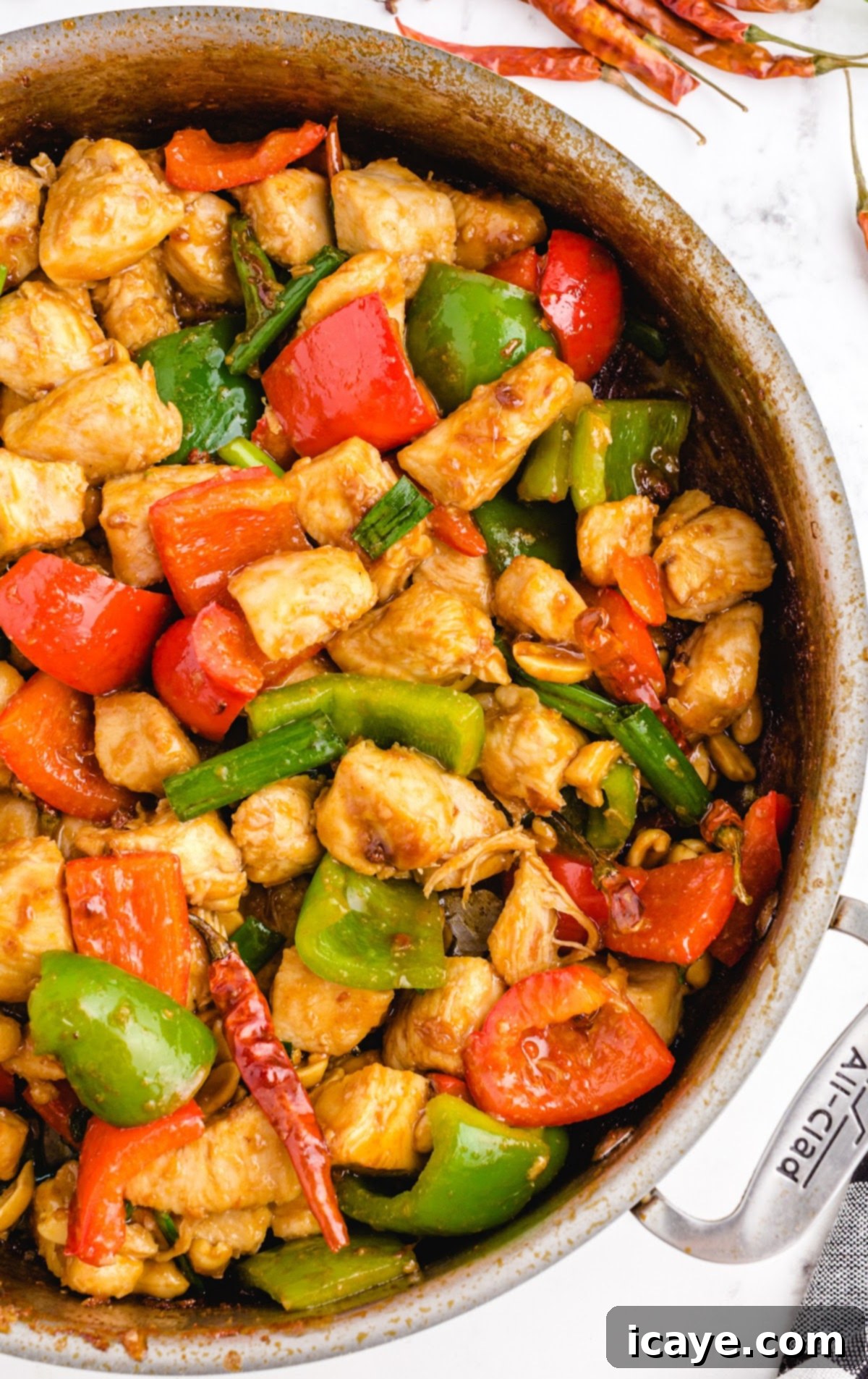 Sichuan Chili Peanut Chicken 9 Kung Pao Chicken in a skillet