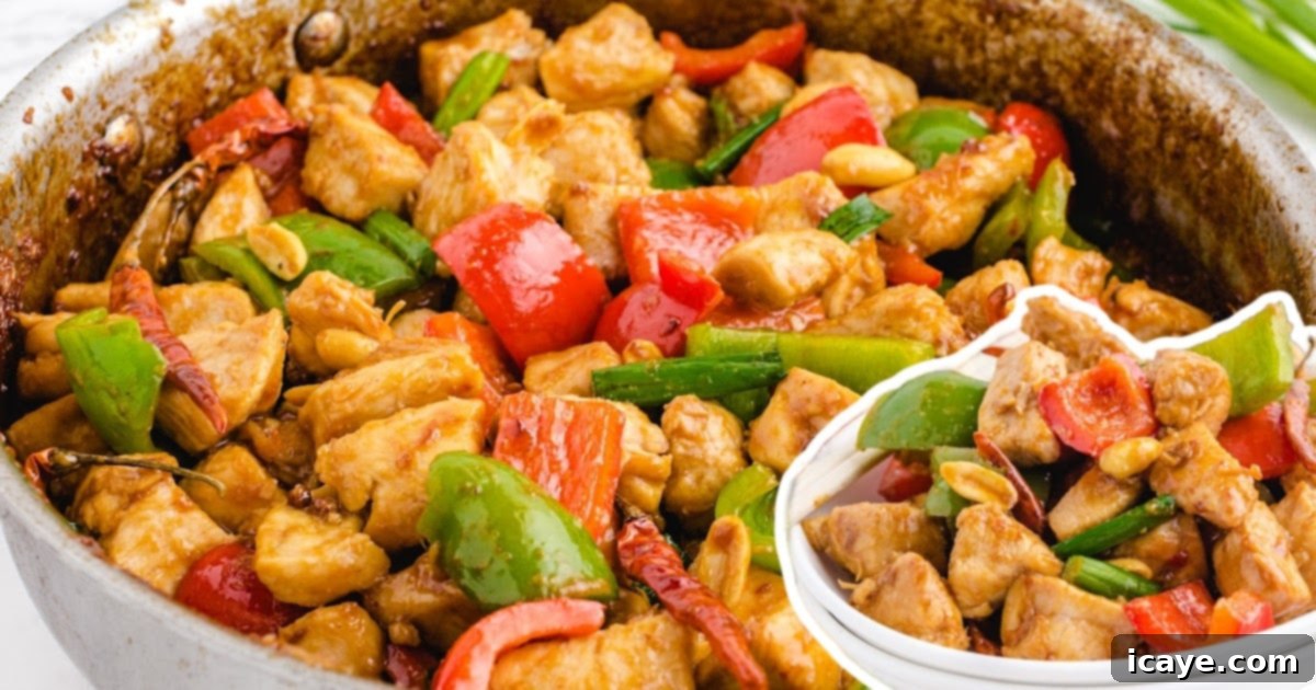 Sichuan Chili Peanut Chicken 10 Kung Pao Chicken in a skillet and in a bowl